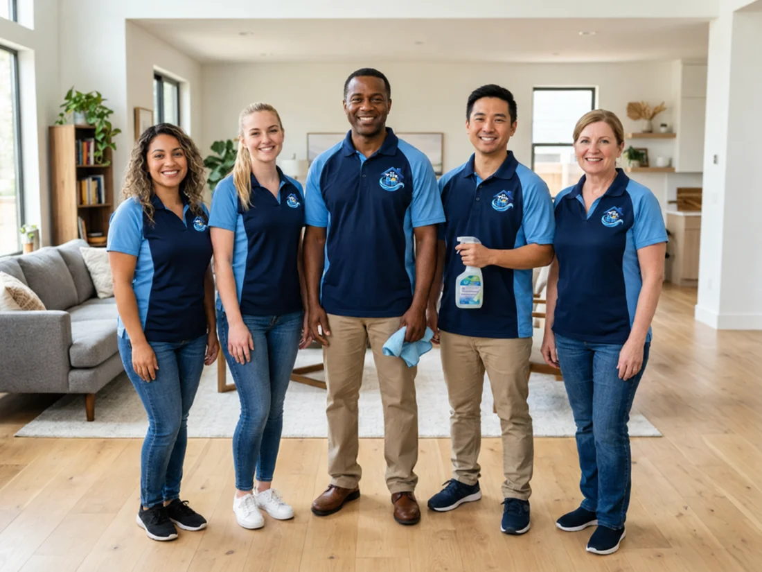 Spotless Clean Experts professional cleaning team in branded uniforms in Cranberry Township PA