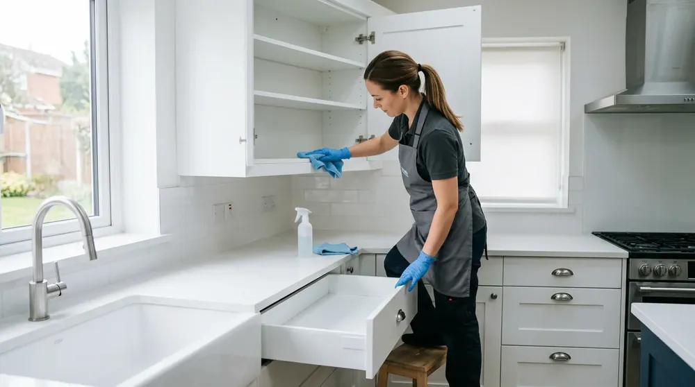 Inside Kitchen Cabinet Cleaning